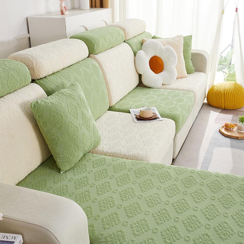 Matcha Green Sofa Cover All-inclusive Universal Cushion New Style Three-seater and One Imperial Concubine Non-slip Elastic Sofa Cover