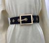 Trendy Black Womens Waist Belt With Rectangle Alloy Buckle For Versatile Fall Looks