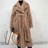 Winter Imitation Rabbit Fur Coat Women'S Extended Belt Belt Imitation Fur Coat Thickened Warm Plush Coat