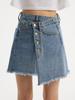 Unknown Planet Up-412 Asymmetrical Denim Wrap Skirt