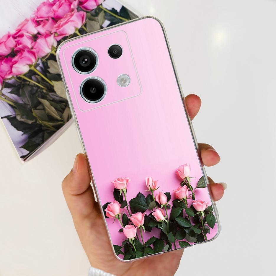 For Xiaomi Poco X6 Pro 5G Case Cute Cat Butterfly Painted Cover Soft Silicone Phone Case For Xiaomi Poco X6 Pro PocoX6 5G Fundas