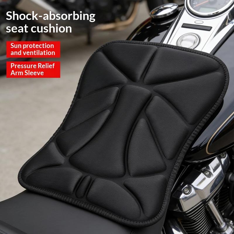 

2Pcs/Set Universal Motorcycle Fit For Seat Pad Anti Slip Shock Absorbing 3D Comfort Cushion Fit For Seat Breathable Fit For Seat one size