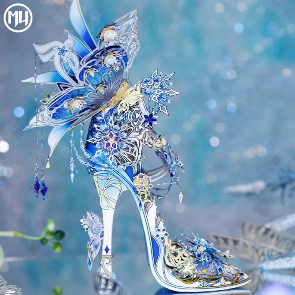 MU Kar Sevgisi Sihirli Kristal Ayakkabı 3D Metal Puzzle Montaj Modeli El Yapımı Kendin Yap