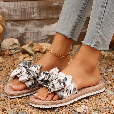 Flip-flops Femei 2025 Vara 2025 Noi pantofi ușori și confortabili pentru exterior Pantofi de plajă, cu fundul gros, cu fundul cu fundă, cu fundul de la picior.