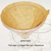 SX Natural Fan-Shaped Hand Pour Coffee Filters (3-4 Cup, 200 Count)