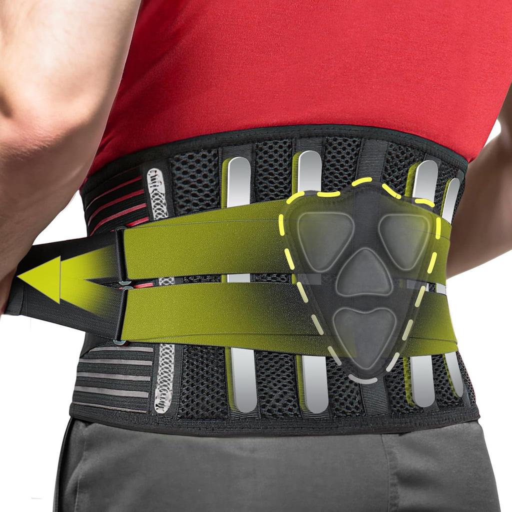 Breathable Dual-Compression Fitness Waist Belt for Sweat-Inducing Lumbar Support