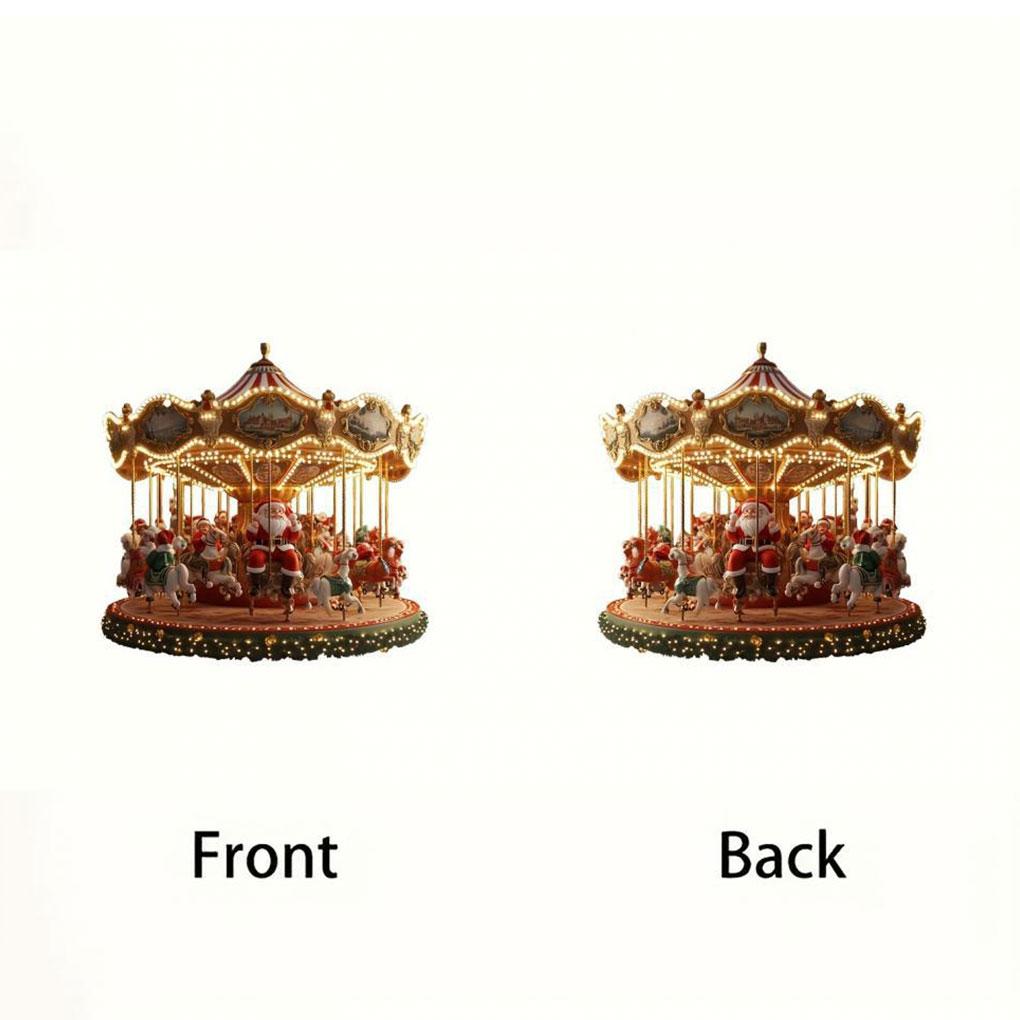 Weihnachts-Karussell-Ornament Exquisite und langlebige Weihnachtsdekoration Weihnachtsornamente für Heimregale