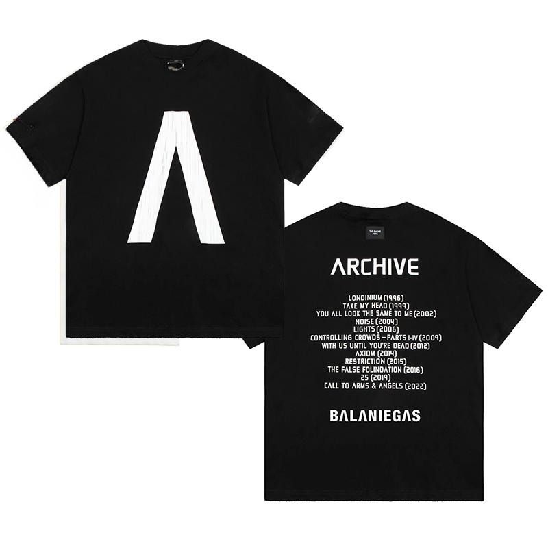 Balaniegas Short Sleeve T-Shirt Men's and Women's Couples Same Fashion Letter Printed Pure Cotton Loose Cotton Crew Neck T-Shirt