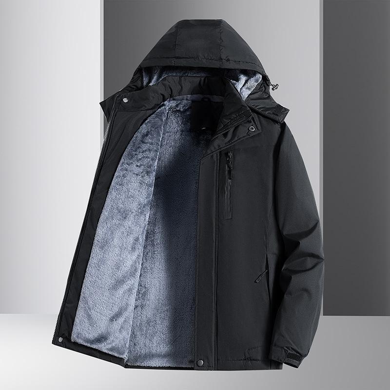 Giacca invernale foderata in pile Giacca da alpinismo da uomo con fodera in pile, giacca da alpinismo antivento e impermeabile