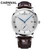 Carnival Brand Luxury Watches for Men Fashion Waterproof Rose Gold Silver Calendar Automatic Mechanical Wristwatch Montre Homme
