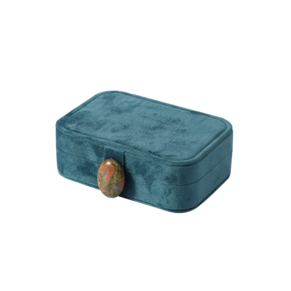 Exquisite Velvet Jewelry Box Stone Jewelry Organizer Case Portable Travel Jewelry Box  Travel Use
