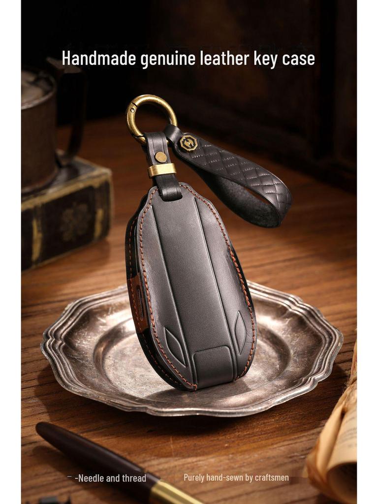 Full Leather LCD Key Cover for BMW 5 Series, 7 Series, and X3