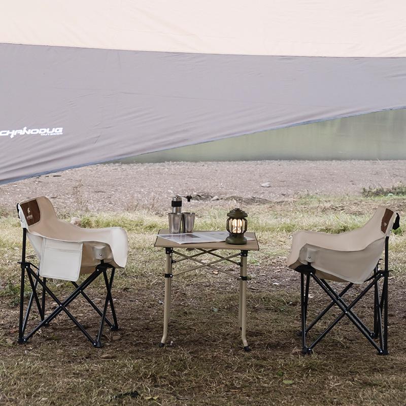Xiannoudorji Portable Three-Piece Outdoor Folding Table and Chair Set for Camping and Picnics
