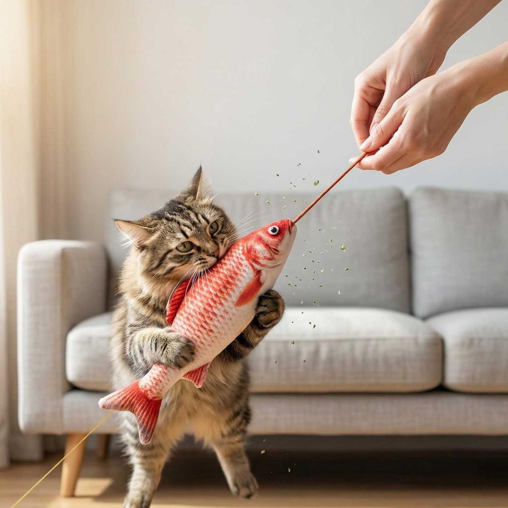 Simulated Fish, Chew Toy Doll, Catnip Teething Toy,