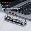 Small 4 Port USB Charging Dock with Sturdy Acrylic Base Smooth USB Power Base Acrylic Texture for Phones and Tablets