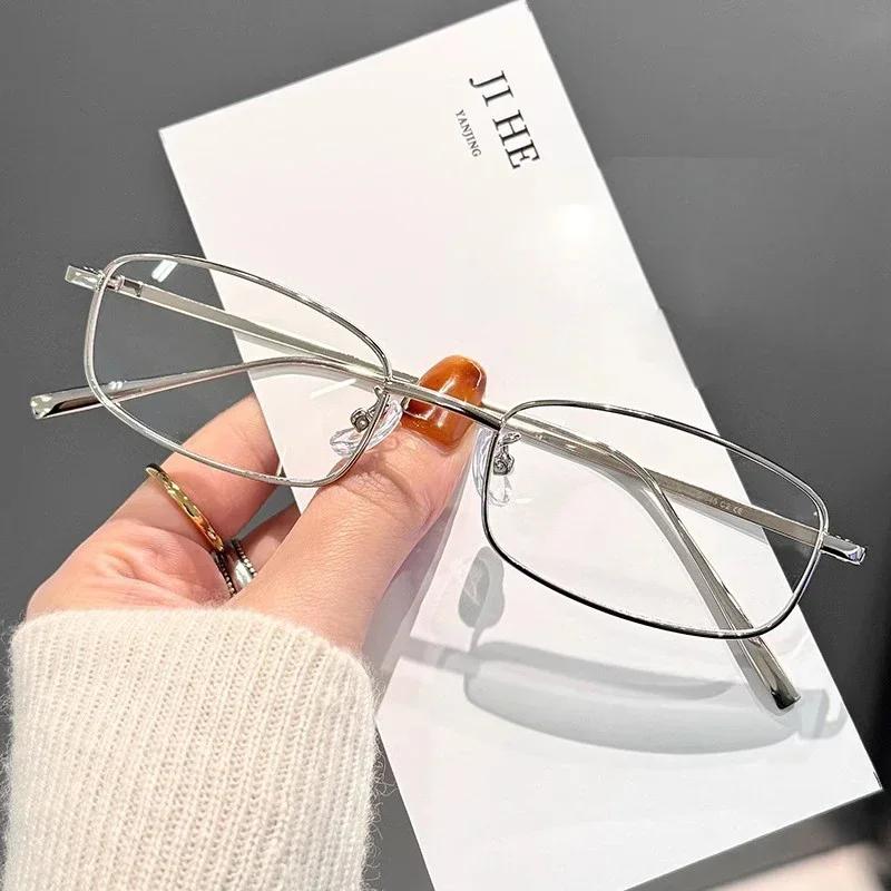 

1/3Pcs Harajuku Small Square Frame Glasses Women Retro Metal Eyeglasses Clear Reading Spectacle Blue Light Blocking Eyewear