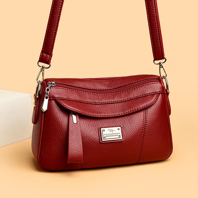 High Quality Soft Leather Women's Handbags Luxury Designer Female Boston Bag Luxury Large Capacity Shoulder Bags Sac A Main