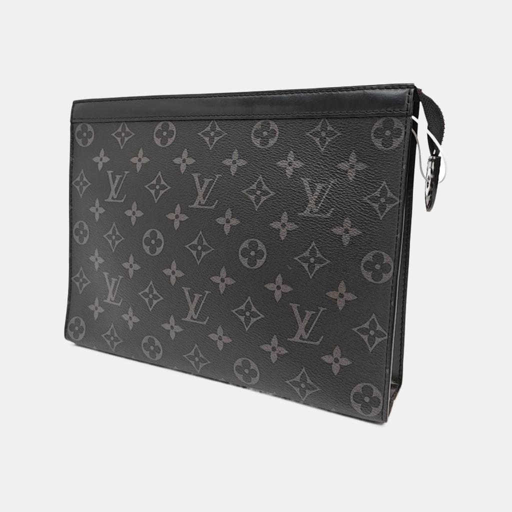 [Usado] Louis Vuitton Pochette Voyage MM 'Lona Monograma Eclipse Preto' - Muito Bom #R14ICW