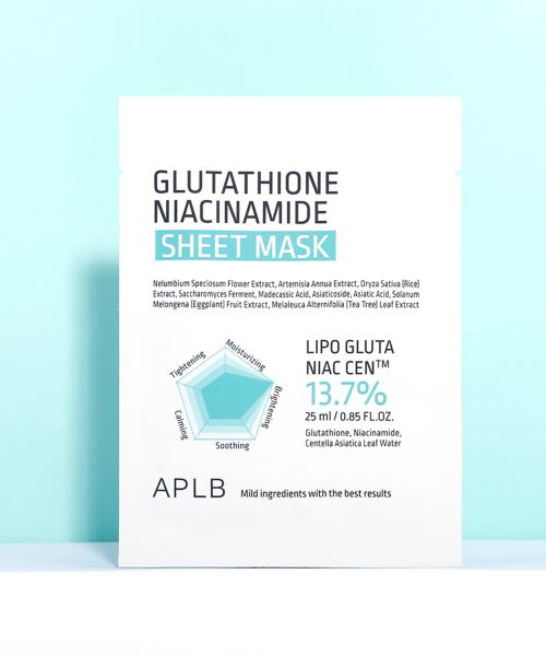 APLB Glutathione Niacinamide Sheet Mask (10pcs)