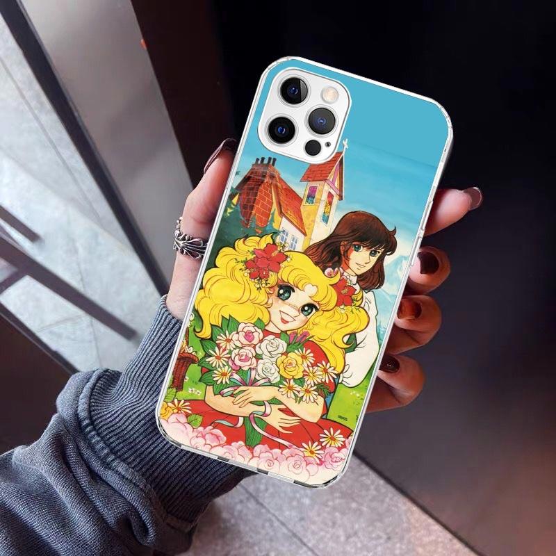 Candy 90s Anime Phone Case For iPhone 17 Air 11 13 Mini 14 15 Plus 16 12 Pro Max 16E SE 7 8 Pattern Soft TPU Back Cover  17 Air