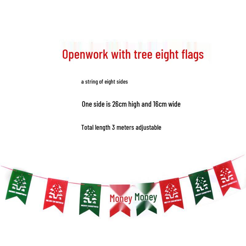 Non-Woven Christmas Decorations Bunting for Shopping Malls and Stores