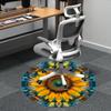 1pc Sunflower Kaleidoscope Office Round Area Rug, Indoor Mat Suitable ForOffice, Under Office Chairs Bedroom Living Room Home Decor, D112
