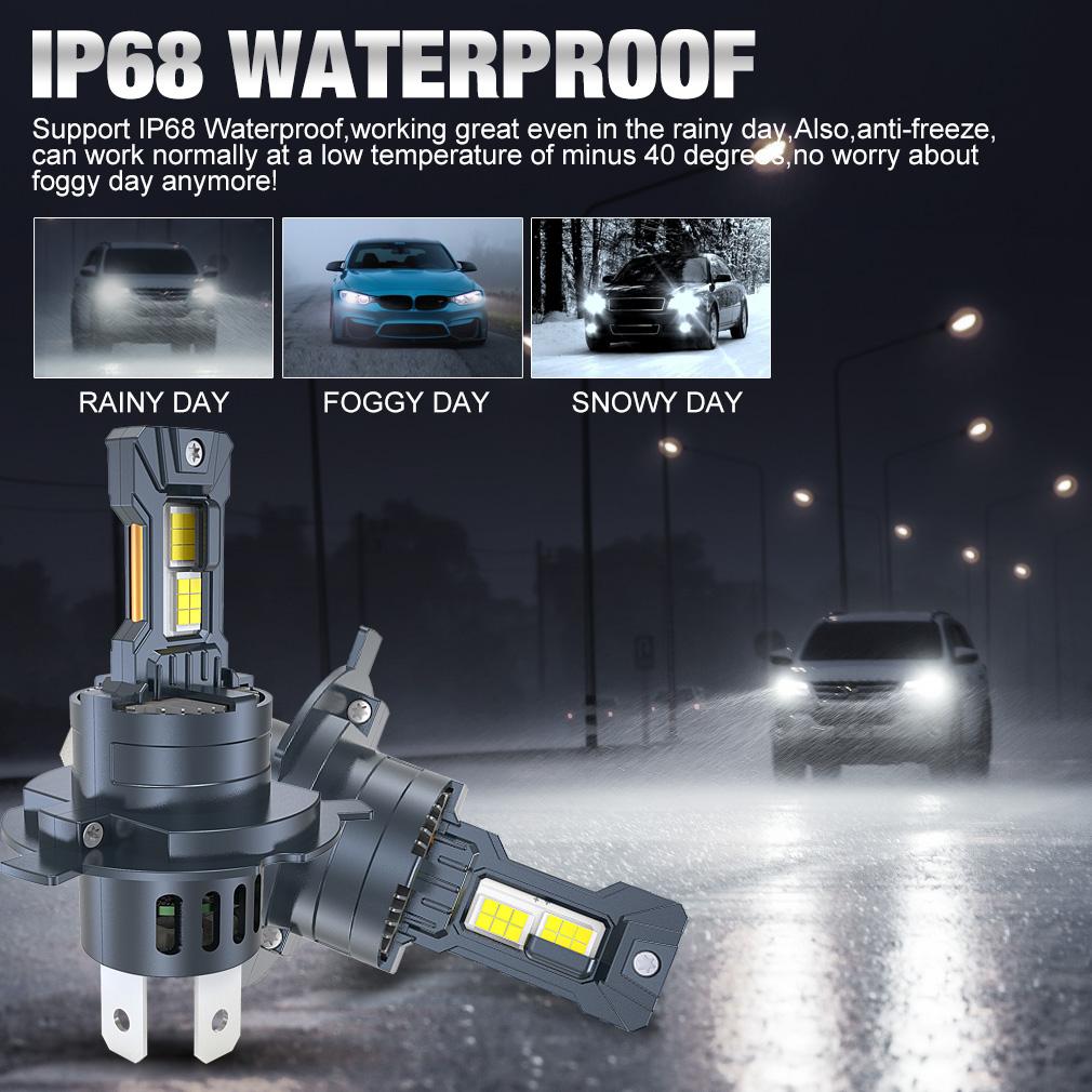 TOAUTO H4 LED Lights Bulbs 300W 30000LM Car Headlights H11 9005 H7 LED Headlight Canbus Turbo Lights for Car 6000K 12V 24V