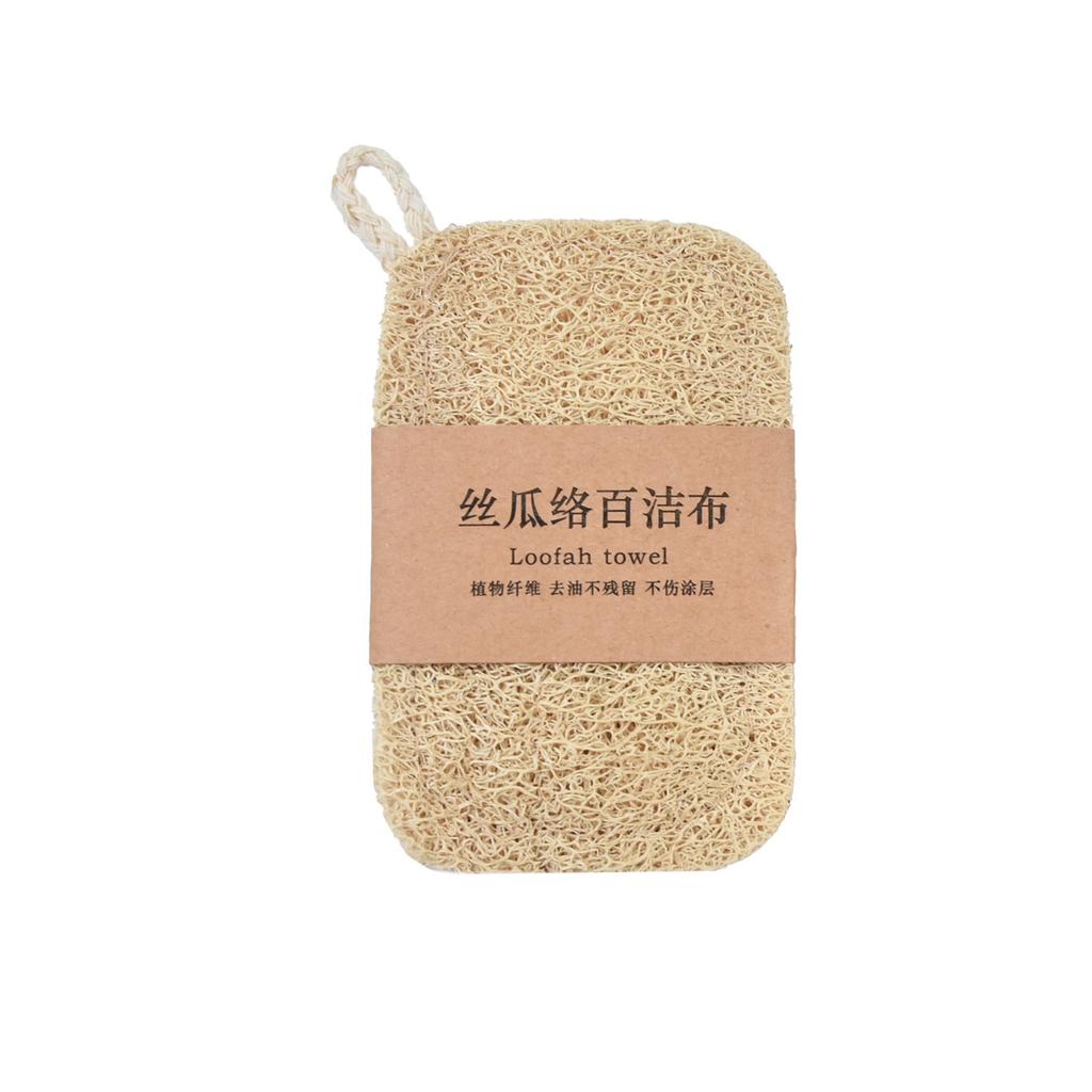 Natural Loofah Sponge for Dishes - Plant Fiber Scouring Pad Eco-Friendly Durable Kitchen Cleaning Cloth Non-Scratch Pot Scrubber