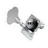 Musiclily Basic L2+ R2 Open Gear Bass Tuners for 4-String Ibanez-Style Electric Basses, Chrome