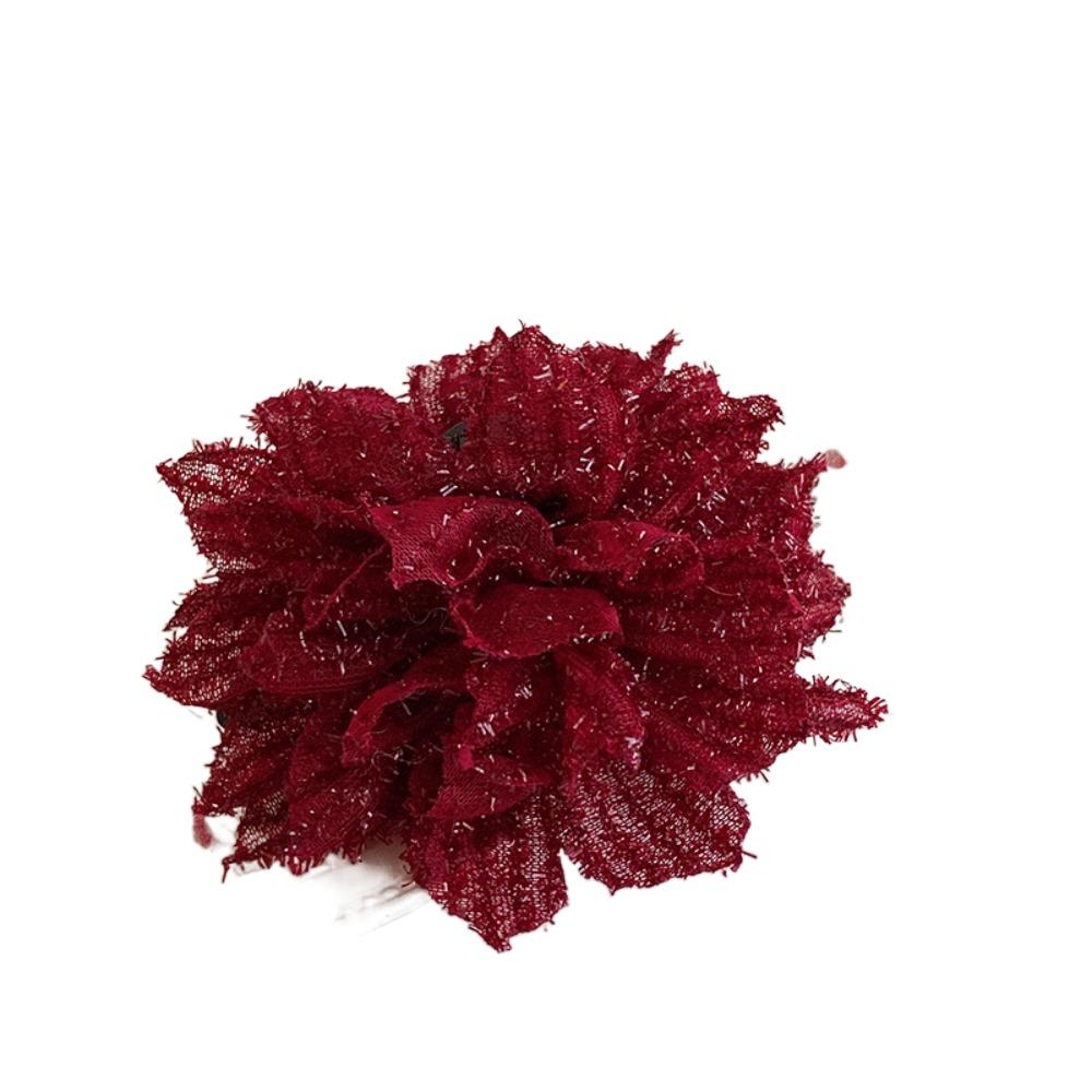 Double Sided Hair Clip Gauze Flower Hair Accessories Elegant Hairpin