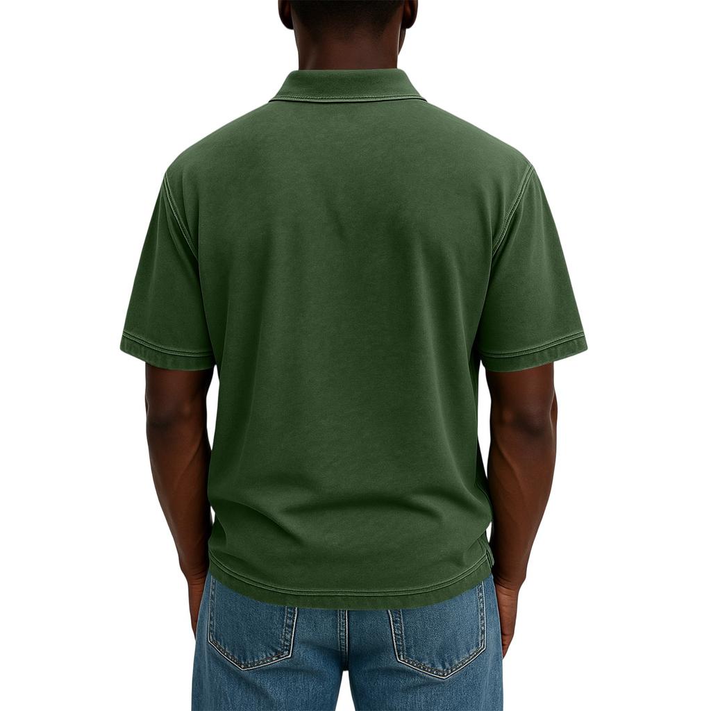 Men's Vintage Button Down Bowling Shirts Short Sleeve Summer Beach Shirt