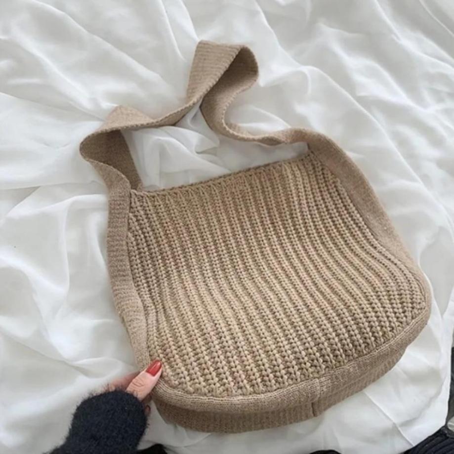 New Women Shoulder Bags Large Capacity Crochet Bag Fashion New Knitting Handbags Female Shopping Bag Hollow Woven Tote Bag