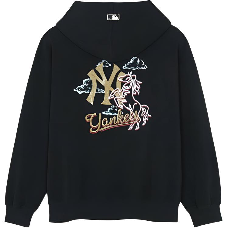 MLB New York Yankees Zodiac Horse Print Casual Hoodie Unisex Hoodies 3AHDQ0161-50BKS