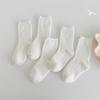 Kids Simple Crew Socks Plain Ankle Socks Breathable Booties Socks Calf Socks