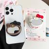Creative Silicone Airbag Magnetic Phone Holder - Cute Cartoon KT Design with Retractable Folding Mirror
