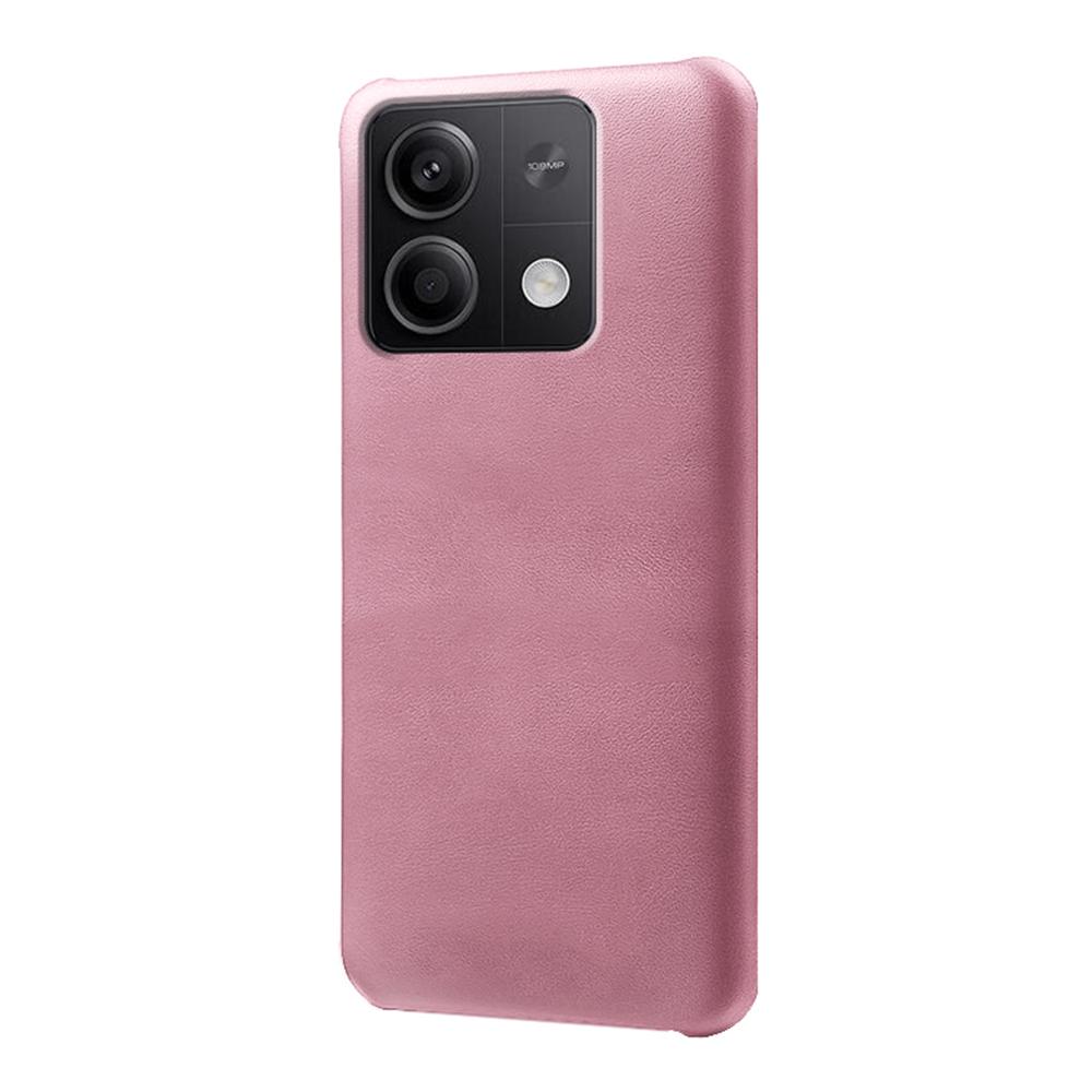 

For Xiaomi Redmi Note 13 5G Case Calf Texture Anti-Drop PU+PC Phone Shell Rose Gold