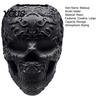 Vintage Vine Embossed Crafts Halloween Skull Makeup Brush Holder, Matte Black Gothic Skeleton Pen Organizer Resin Cup for Desk, Storage Figurine