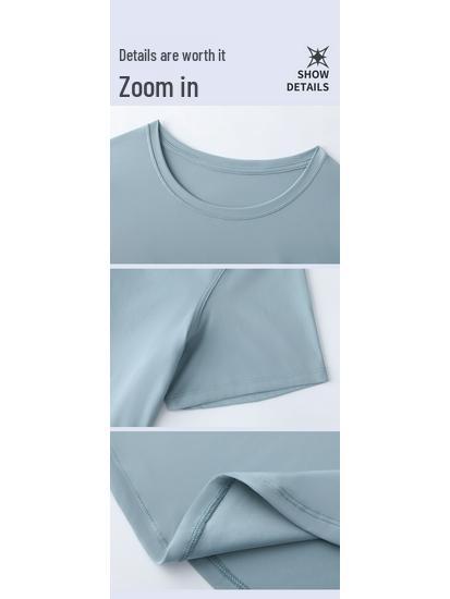 Women's Summer Slimming Yoga Cover-up T-shirt - Loose Fit, Short Sleeve Fitness Top for Running and Training