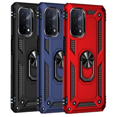 Custodia con Anello Stand Antiurto Corazzata Per OPPO Realme C21Y C21 C25Y A54 A74 A94 A53 A53S A32 A93 A55 A36 A76 A9 A52 A72 4G 5G Cover Posteriore Rigida in Silicone