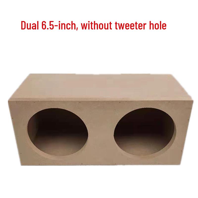 6.5-inch Double Horn Subwoofer Empty Cabinet for DIY Car Speaker/Amplifier
