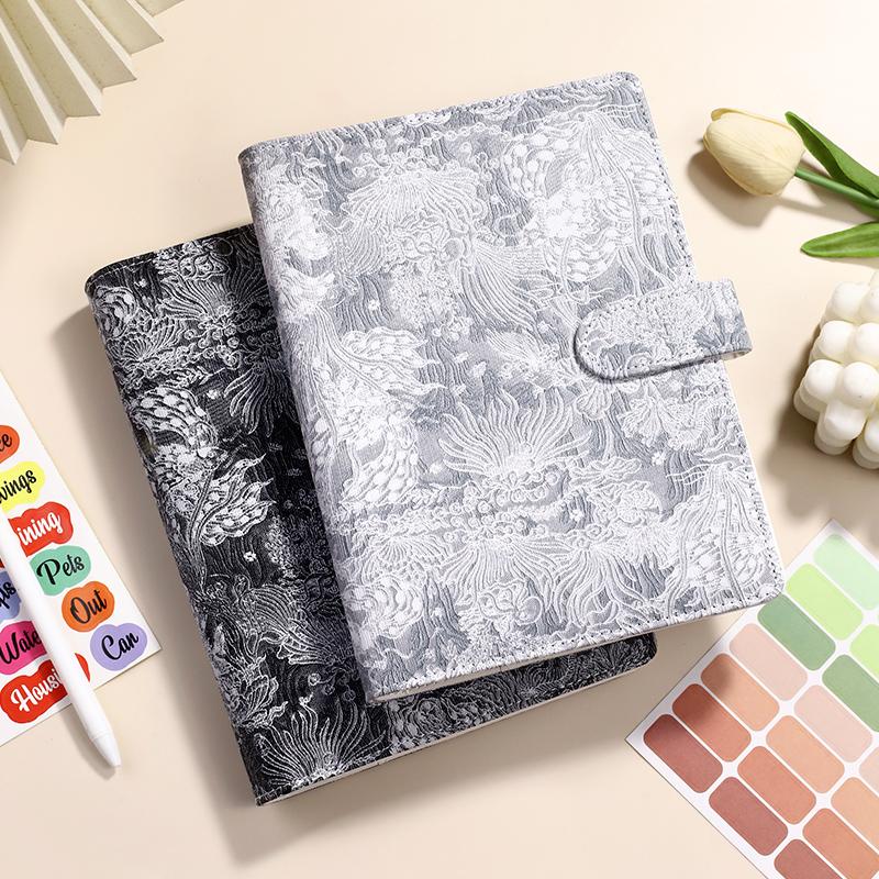 A6 Vintage embossed PU piele DIY Binder notebook copertă jurnal agendă planificator hârtie copertă școală papetărie