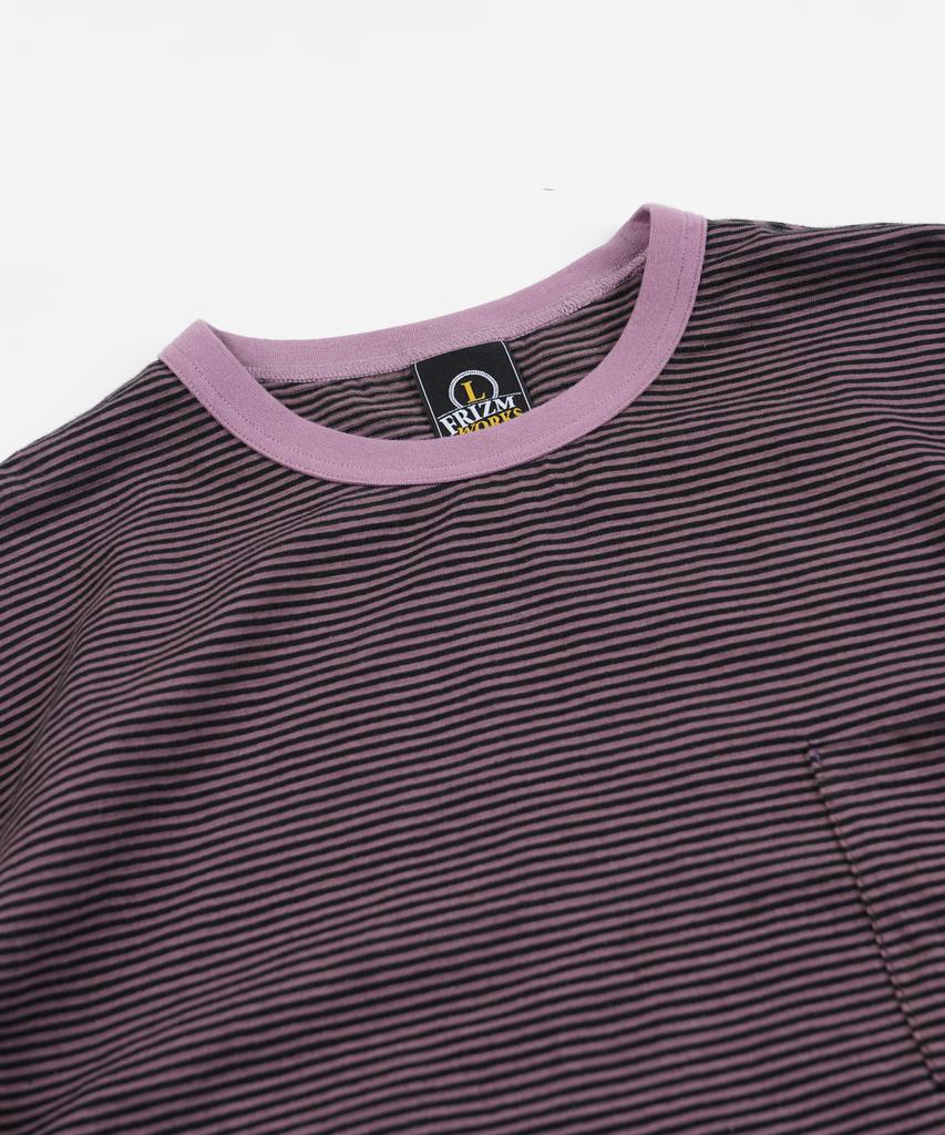 FRIZMWORKS Thin Stripe Half Tee _ Red Bean