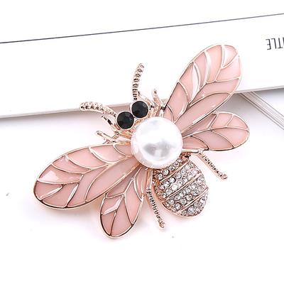 Vintage Drip Bee Brooch Femininity Versatile Pearl Insect Corsage Niche Design Pin Accessories