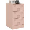 Pink Nightstand 34.5 X 39 X 62 Cm Steel