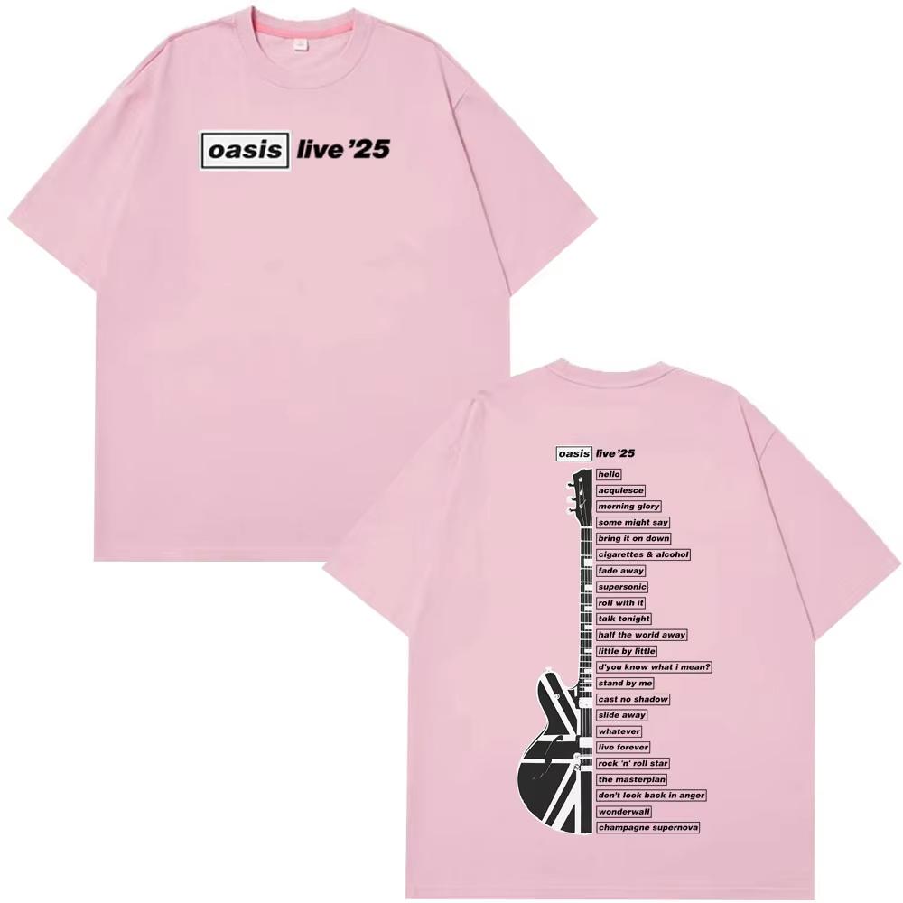 Oasis Live ’25 Wembley Tour Tshirt Fan Merch Summer Top Men Oversized Hip-hop Fashion T-shirts Comfort Casual Man T-shirts Top