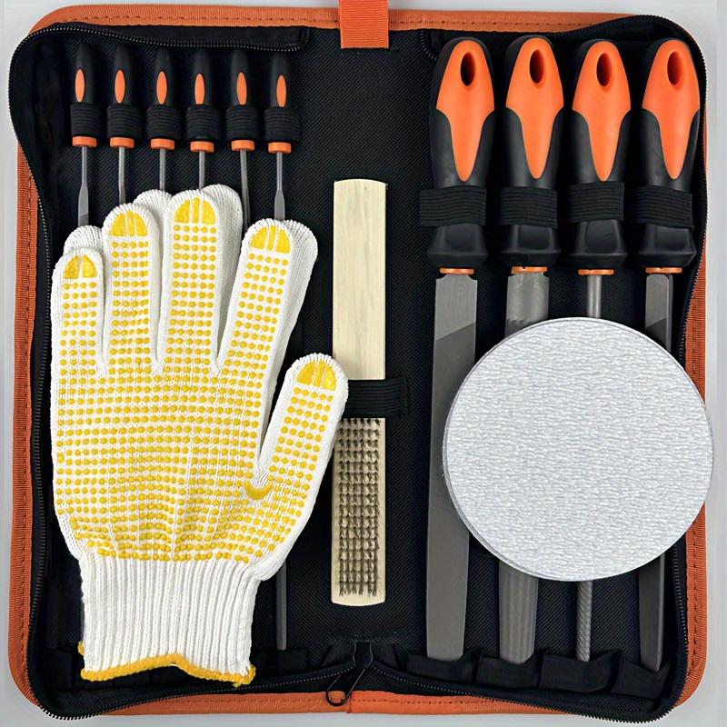File Tool Set with Carry Case,Premium Grade T12 Drop Forged Alloy Steel, Precision Flat/Triangle/Half-round/Round Large Fi