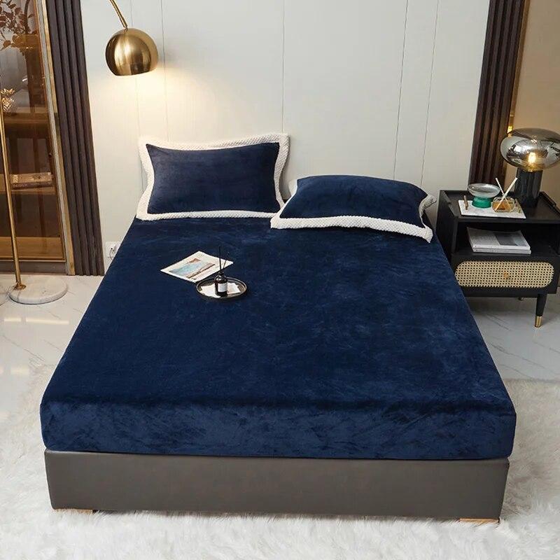 Super Soft Milk Fleece Fitted Sheet,Deluxe Microplush Non Pilling Sheets, Deep Pocket,Grey,No Pillowcase,Winter Warm