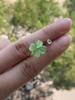 Green Cat's Eye Stone Rotatable Four-Leaf Clover Ring Valentines,Mom,Mother,Mother's Day,Gift