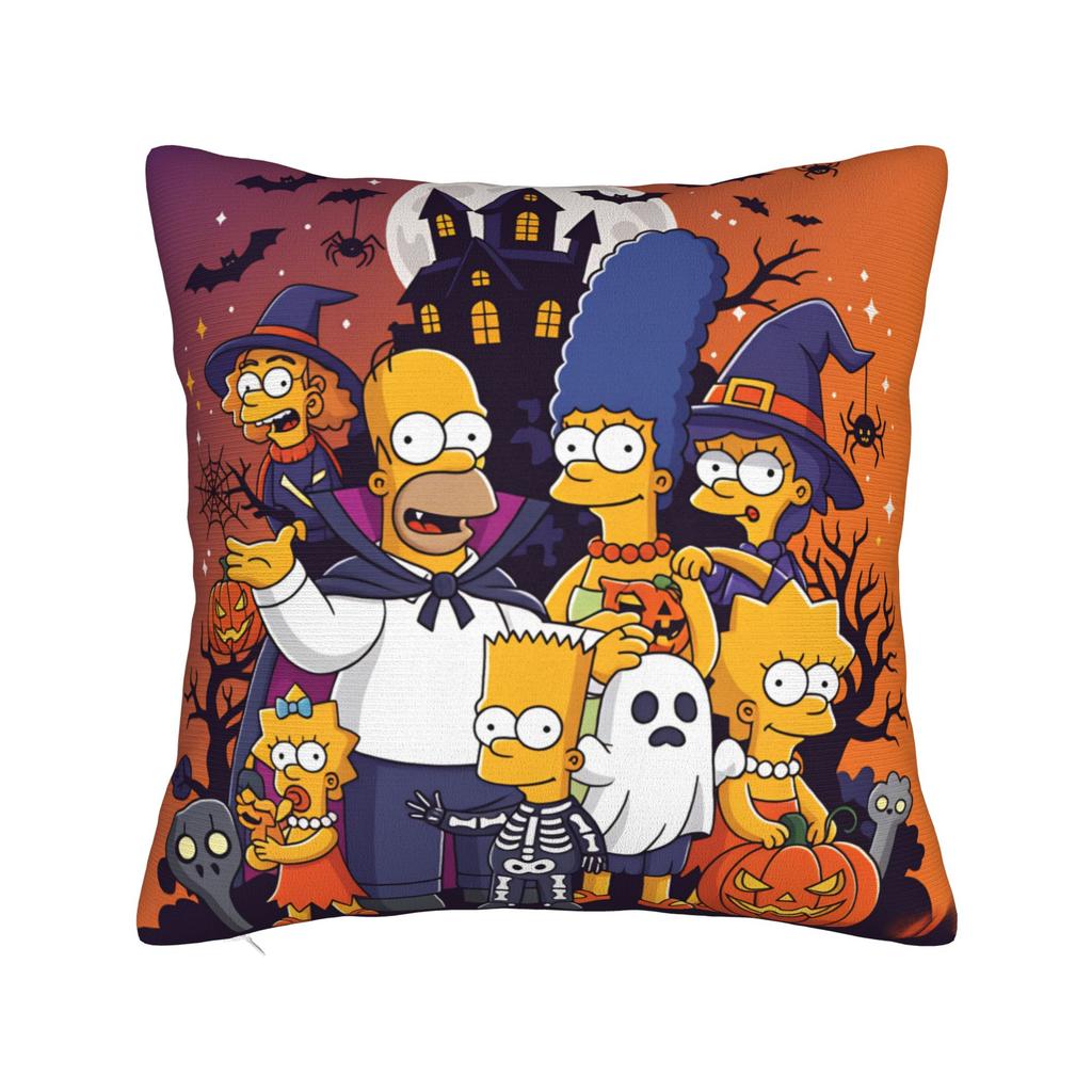 Pillow Cover Funny SSimpsons Green Polka Dot Family Cute Funny Pillow Case For Sofa Couch Bed Living Room Pillowcases
