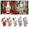 Christmas Santa Man Doll Desk Ornament Photo Prop with White Beard Xmas Display Decor for Farmhouse Birthday Party Supplies